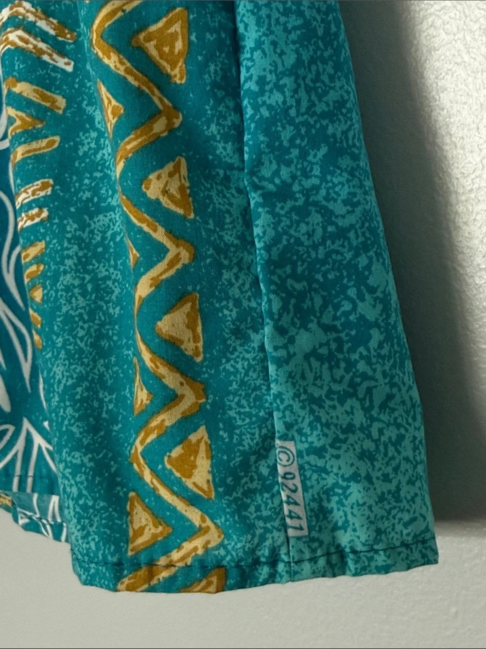 6 mos TROPICAL GROUP Hawaiian dress Honolulu baby girl teal floral cotton beach
